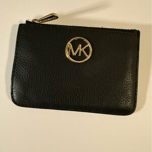 Michael Kors Black Wallet with Gold Logo